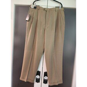 VTG Levi's Slates Worsted Wool Pleated Pants sz 40x32 Cuffed Brown NWT